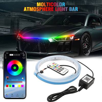 kupować 2 szt. 30/45/60 cm RGBLED światła do jazdy dziennej Slim sekwencyjny elastyczny pasek kierunkowskazów LED online manufacture