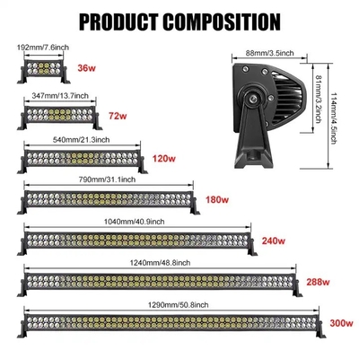 kupować 22-calowy światło LED dla ciężarówki, 4WD Jeep SUV Łódź LED Offroad Light Bar online manufacture
