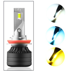 Reflektor samochodowy LED H11 Trójkolorowe reflektory LED reflektor samochodowy reflektor przeciwmgielny 12-36V Zmodyfikowana lampa