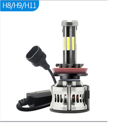 8 stron H1 H3 H4 H7 9005 9006 Samochodowy reflektor LED 6000K 360 Canbus