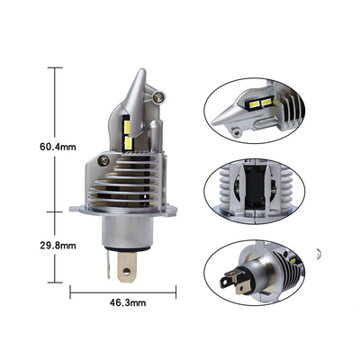 Reflektor LED Mini Fighter H4 do chłodzenia wentylatora samochodowego 40W Auto system oświetlenia 9V-48V 8000lm