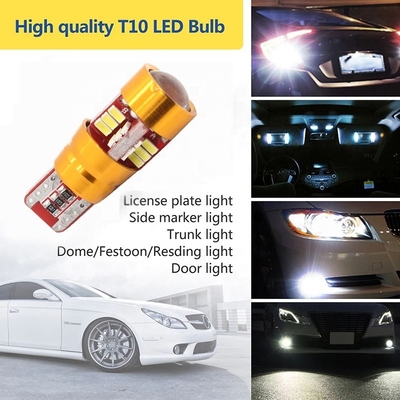 12V Canbus T10 3014 27SMD Żarówki samochodowe LED do samochodów ciężarowych Dome Reading Parking Reserve Light