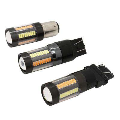 Światła kierunkowskazów LED hamulca 1157 3157 7443 4014 66SMD Dwukolorowy biały żółty 12V Switchback