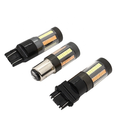 Światła kierunkowskazów LED hamulca 1157 3157 7443 4014 66SMD Dwukolorowy biały żółty 12V Switchback