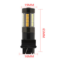 Światła kierunkowskazów LED hamulca 1157 3157 7443 4014 66SMD Dwukolorowy biały żółty 12V Switchback