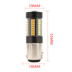 Światła kierunkowskazów LED hamulca 1157 3157 7443 4014 66SMD Dwukolorowy biały żółty 12V Switchback