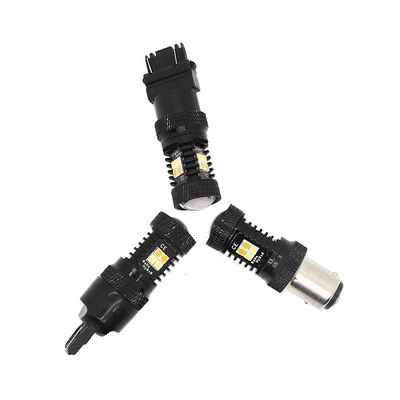 Dwukolorowy biały żółty 12V Switchback LED światła kierunkowskazów hamulca 1157 3157 7443 3030 16SMD