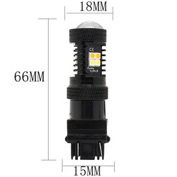 Dwukolorowy biały żółty 12V Switchback LED światła kierunkowskazów hamulca 1157 3157 7443 3030 16SMD
