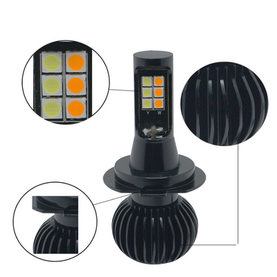 H1 H3 H4 H7 H8 H11 9006 880 Żarówka Led Flash Dwukolorowe uniwersalne światła przeciwmgielne LED