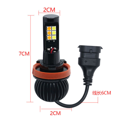 H1 H3 H4 H7 H8 H11 9006 880 Żarówka Led Flash Dwukolorowe uniwersalne światła przeciwmgielne LED