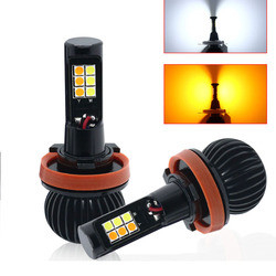 H1 H3 H4 H7 H8 H11 9006 880 Żarówka Led Flash Dwukolorowe uniwersalne światła przeciwmgielne LED