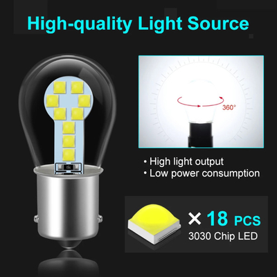 1156 BA15S LED 1157 BAY15D LED Światła kierunkowskazów hamowania Pojedynczy / podwójny kontakt Bayonet