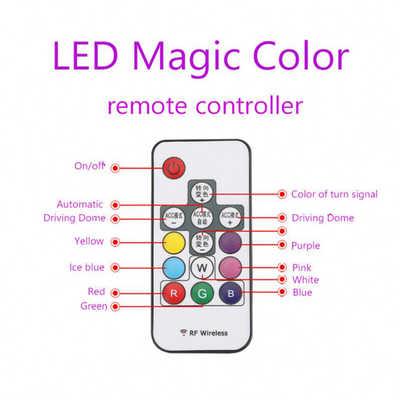 1000lm Zmodyfikowane pilotowe światła samochodowe RGB Zdalne ostrzeżenie Flash Tail Light 2835 Chip LED