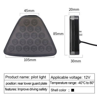 1000lm Zmodyfikowane pilotowe światła samochodowe RGB Zdalne ostrzeżenie Flash Tail Light 2835 Chip LED