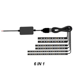Motocyklowy zestaw samochodowy Rgb Led pod deską rozdzielczą Udekoruj atmosferę Neon z aplikacją bezprzewodową