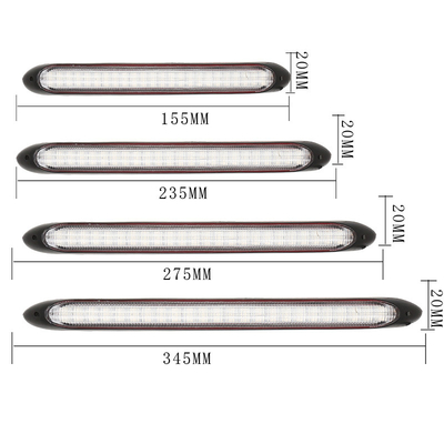 Uniwersalne wodoodporne światła do jazdy dziennej LED Sekwencyjny przepływający skan 2835 34,5 CM