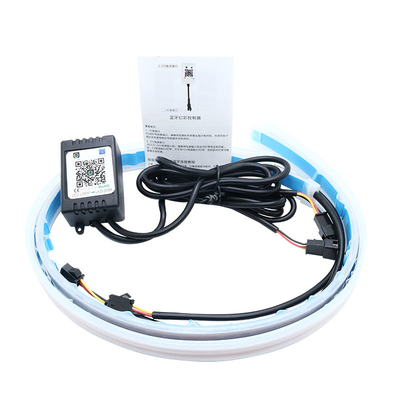 Neon Wodoodporny Switchback Auto Światła do jazdy dziennej RGB APP Control DRL 12 volt