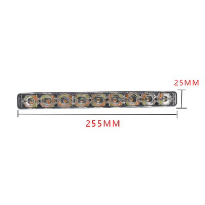 Aluminiowa listwa reflektorów samochodowych Drl Led Tube Strip Dwukolorowa z soczewką ABS