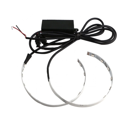 DC12V 5000lm Kontrola aplikacji LED Samochodowe oświetlenie otoczenia Projektor SMD Auto Styling Demon Led Halo Rings Kit
