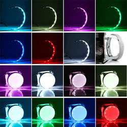 DC12V 5000lm Kontrola aplikacji LED Samochodowe oświetlenie otoczenia Projektor SMD Auto Styling Demon Led Halo Rings Kit