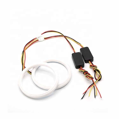 4014 LED Car Ambient Lights 60mm DRL Światła do jazdy Dwukolorowy zestaw LED Angel Eyes