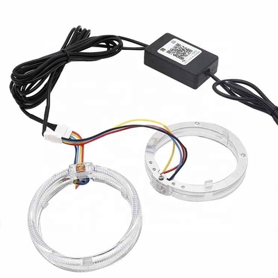 DRL RGB Halo Rings Wnętrze samochodu Led Ambient Lights CCFL Angel Devil Eyes 80mm 95mm 105mm 110mm