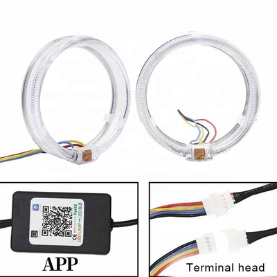 DRL RGB Halo Rings Wnętrze samochodu Led Ambient Lights CCFL Angel Devil Eyes 80mm 95mm 105mm 110mm