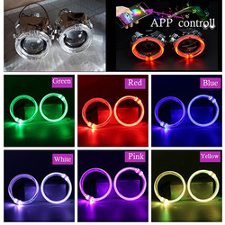 DRL RGB Halo Rings Wnętrze samochodu Led Ambient Lights CCFL Angel Devil Eyes 80mm 95mm 105mm 110mm