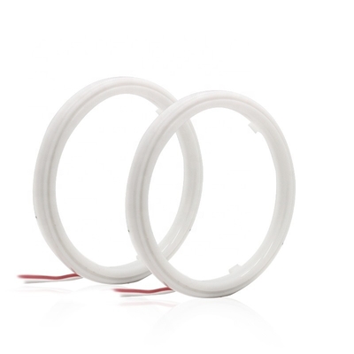 Światło bawełniane Cob Led Angel Eyes Reflektor samochodowy Apertura 70 MM CZERWONA NIEBIESKA Lampa przeciwmgielna 12-18 V 60 MM 80 MM