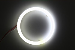 Światło bawełniane Cob Led Angel Eyes Reflektor samochodowy Apertura 70 MM CZERWONA NIEBIESKA Lampa przeciwmgielna 12-18 V 60 MM 80 MM