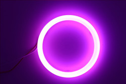 Światło bawełniane Cob Led Angel Eyes Reflektor samochodowy Apertura 70 MM CZERWONA NIEBIESKA Lampa przeciwmgielna 12-18 V 60 MM 80 MM