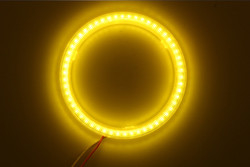 Reflektor samochodowy Cob 90mm Angel Eyes CZERWONY NIEBIESKI Lampa przeciwmgielna 12-18V