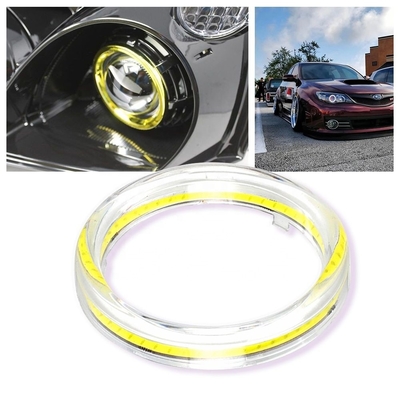 Cob Angel Eyes LED Samochodowe oświetlenie otoczenia 100MM CZERWONA NIEBIESKA Lampa przeciwmgielna 12-18V