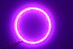 Cob Angel Eyes LED Samochodowe oświetlenie otoczenia 100MM CZERWONA NIEBIESKA Lampa przeciwmgielna 12-18V