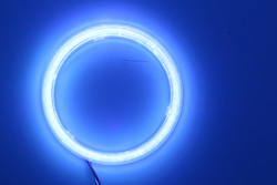 Cob Angel Eyes LED Samochodowe oświetlenie otoczenia 100MM CZERWONA NIEBIESKA Lampa przeciwmgielna 12-18V