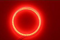 Cob Angel Eyes LED Samochodowe oświetlenie otoczenia 100MM CZERWONA NIEBIESKA Lampa przeciwmgielna 12-18V