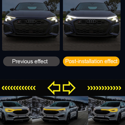 12V DIY Car Hood Flexible Led Strip Light Białe Światła dzienne Światła bieżące Dekoracja Podświetlenie Długa Lampa Atmosferalna