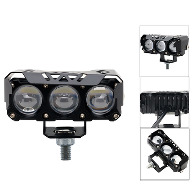 Trzy okulary Motocyklowe reflektory LED Światło główne Bliskie żółte Białko pomocnicze