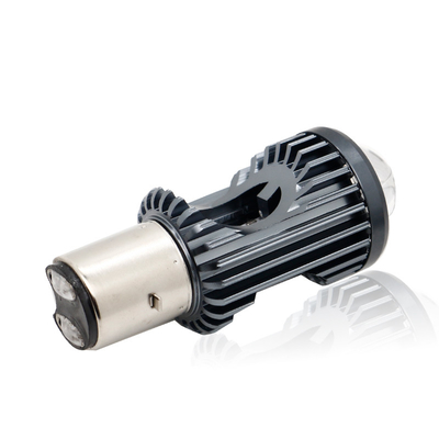 Mini światło jazdy DRL Motocyklowe światło przednie LED żarówka H4 H6 BA20D P15D Samochód Rybie oko Projektor Obiektyw podwójny kolor