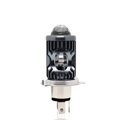 Mini światło jazdy DRL Motocyklowe światło przednie LED żarówka H4 H6 BA20D P15D Samochód Rybie oko Projektor Obiektyw podwójny kolor