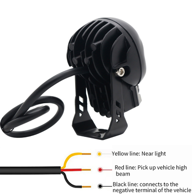 3calowe 40w motocyklowe reflektory głowicy zewnętrzne reflektory LED Mini światło jazdy podwójne kolory