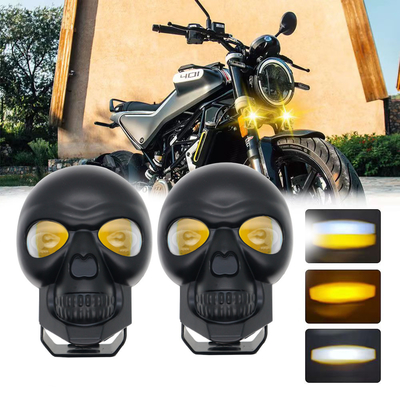 3calowe 40w motocyklowe reflektory głowicy zewnętrzne reflektory LED Mini światło jazdy podwójne kolory