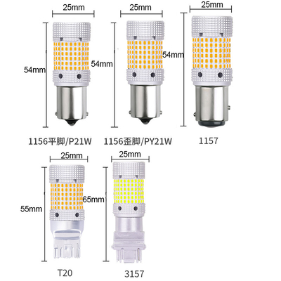 Automatyczne LED sygnały skrętowe Canbus Fog Light 2016 chip 150 SMD 1156/1157/7440 LED