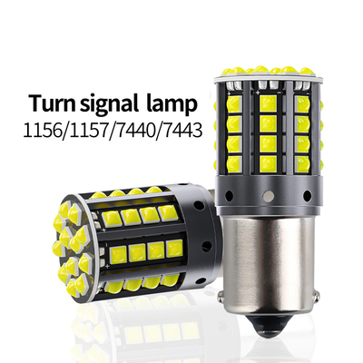 Białego stopnia aluminium LED sygnały skrętu 1156 1157 T20 3030 44SMD światło odwrotne 12V 24V