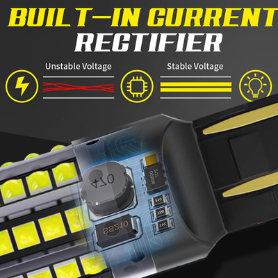 Białego stopnia aluminium LED sygnały skrętu 1156 1157 T20 3030 44SMD światło odwrotne 12V 24V