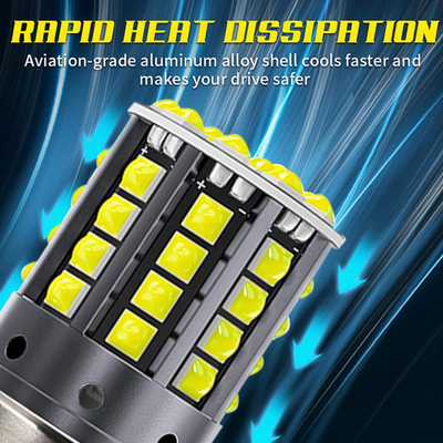 Białego stopnia aluminium LED sygnały skrętu 1156 1157 T20 3030 44SMD światło odwrotne 12V 24V
