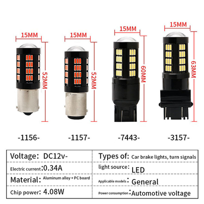 1157 1156 4014 66 SMD światło hamulcowe LED Samochody odwracające wnętrze żarówki LED Auto Canbus