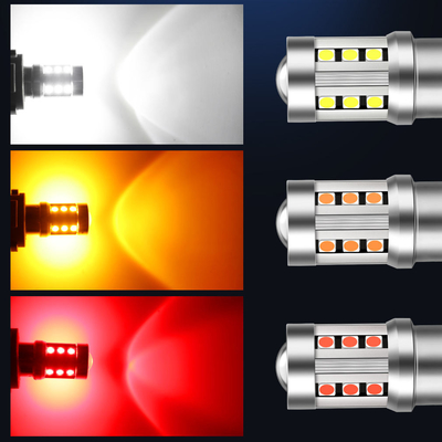 Uniwersalne białe światła świetlne LED dla samochodów1156 1157 3030 15SMD LED żarówka biała żółta tablica rejestracyjna Canbus wnętrze LED