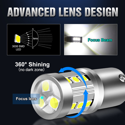 Uniwersalne białe światła świetlne LED dla samochodów1156 1157 3030 15SMD LED żarówka biała żółta tablica rejestracyjna Canbus wnętrze LED