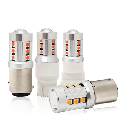 Uniwersalne białe światła świetlne LED dla samochodów1156 1157 3030 15SMD LED żarówka biała żółta tablica rejestracyjna Canbus wnętrze LED